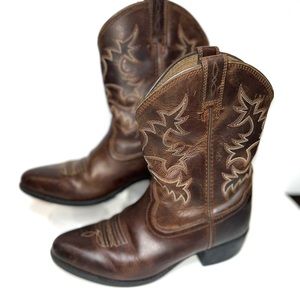 Ariat Kids Brown Leather Western Cowboy Boots